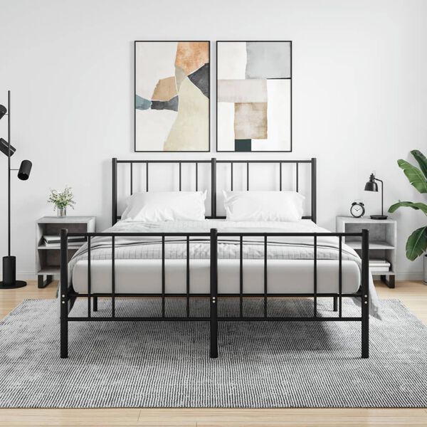 vidaXL Bedside Cabinets 2 pcs Concrete Grey 40x30x50 cm Engineered Wood