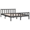 vidaXL Bed Frame without Mattress Grey Solid Wood 120x200 cm