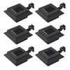 vidaXL Outdoor Solar Lamps 6 pcs LED Square 12 cm Black