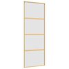 vidaXL Sliding Door Gold 76x205 cm Frosted ESG Glass and Aluminium