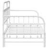 vidaXL Daybed Frame with Headboard White 90 x 190 cm Steel