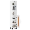 vidaXL Highboard High Gloss White 34.5x34x180 cm Engineered Wood