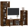 vidaXL 5 Piece TV Cabinet Set Smoked Oak Engineered Wood