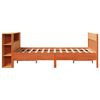 vidaXL Bookcase Bed without Mattress Wax Brown 150x200 cm King Size Solid Wood Pine