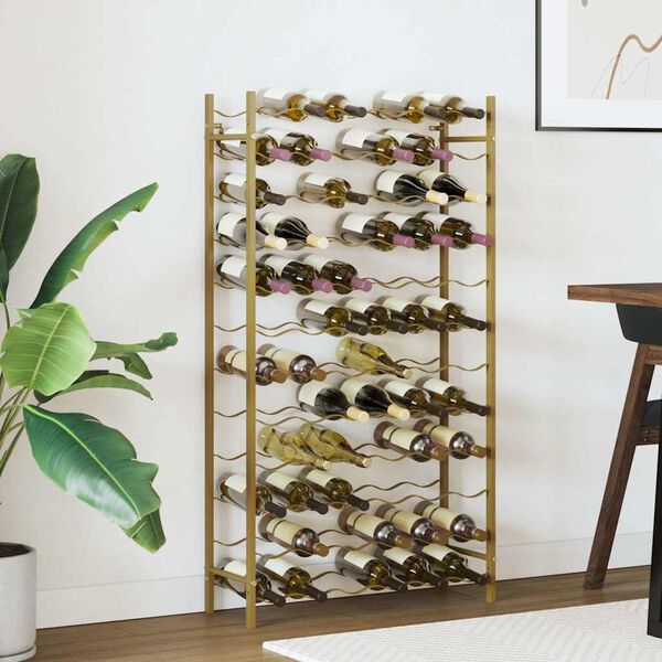 vidaXL Wine Rack for 72 Bottles Gold Metal