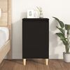 vidaXL Bedside Cabinet Black 40x35x70 cm Engineered Wood