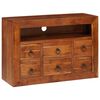 vidaXL Sideboard with Drawer Brown 80 x 30 x 55 cm Solid Acacia Wood