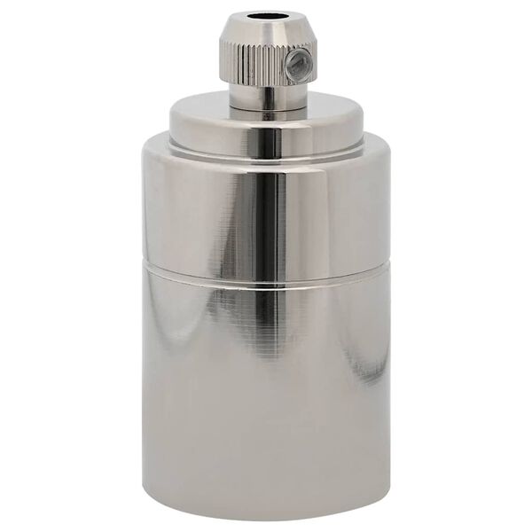 vidaXL Lamp Holders 2 pcs Satin Nickel E27
