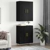 vidaXL Highboard Black oak 69.5 x 34 x 180 cm Engineered Wood