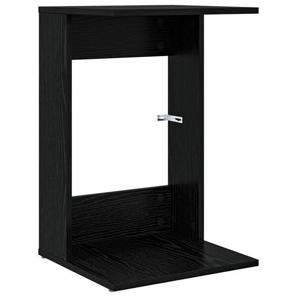 vidaXL Side Table Black Oak 40 x 38 x 62.5 cm Engineered Wood