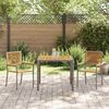 vidaXL Garden Dining Set 3 pcs Grey Poly Rattan
