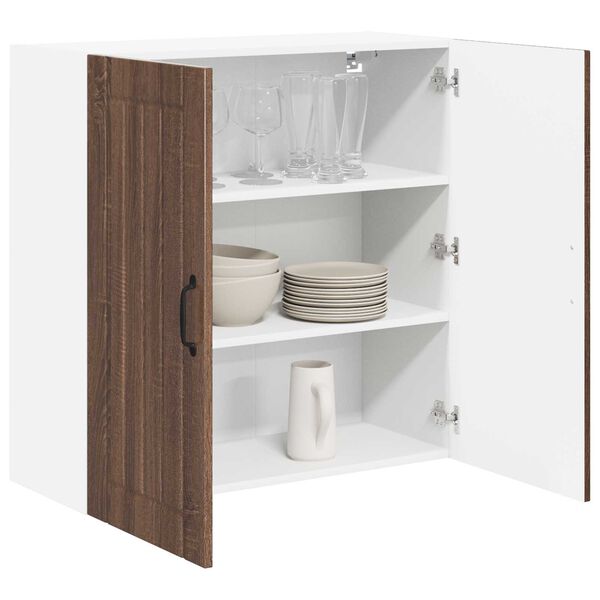 vidaXL Dishwasher Panel Lucca Brown Oak 80 x 31 x 80 cm