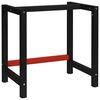 vidaXL Metal Frame | Black and Red | Metal with powder coating