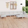 vidaXL 9 Piece Garden Lounge Set Solid Wood Pine White