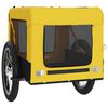 vidaXL Pet Bike Trailer Yellow and Black Oxford Fabric&Iron