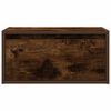 vidaXL Wall-mounted Bedside Cabinet with LED Lights Smoked Oak