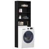 vidaXL Washing Machine Cabinet Black Oak 64 x 24 x 190 cm