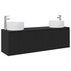 vidaXL Bathroom Cabinet Set 3 pcs Black 49.5 x 44.5 x 66 cm