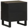 vidaXL Bedside Cabinets 2 pcs Black 40x33x46 cm Solid Wood Mango