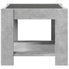 vidaXL Coffee Table with LED Concrete Grey 53x53x45 cm Engineered Wood