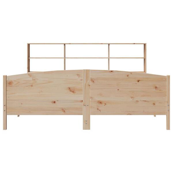 vidaXL Bookcase Bed without Mattress 180x200 cm Super King Solid Wood Pine