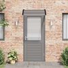 vidaXL Door Canopy Black 100x75 cm Polycarbonate