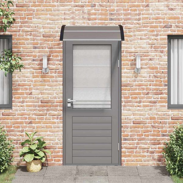 vidaXL Door Canopy Black 100x75 cm Polycarbonate