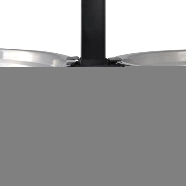 vidaXL Adjustable Double Diner Pet Dog Feeding Stand & 2 x 2.6L Stainless Steel Bowls