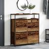 vidaXL Shoe Cabinet Old Wood 100 x 34 x 112 cm Engineered Wood