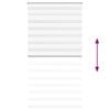 vidaXL Zebra blind 120.9x230 cm Fabric Width 116.7 cm white