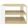 vidaXL Coffee Table Sonoma Oak and White 60x60x40 cm Engineered Wood