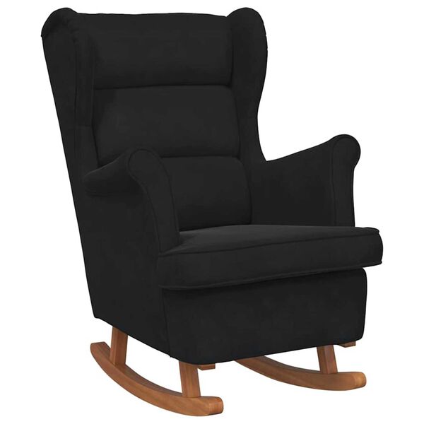 vidaXL Rocking Chair with Cushion Black 92 x 71 x 100 cm Plywood