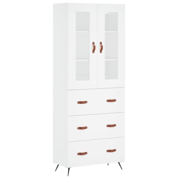 vidaXL Highboard White 69.5x34x180 cm Engineered Wood