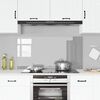 vidaXL Kitchen Backsplash Light grey 120 x 60 x 0.6 cm Tempered Glass