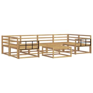 vidaXL Outdoor Sofa Set 7 pcs White