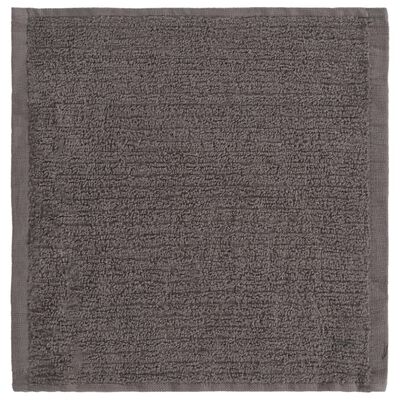 vidaXL 12 Piece Towel Set Black Cotton