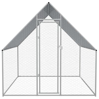 vidaXL Outdoor Chicken Cage 2x2x2 m Galvanised Steel