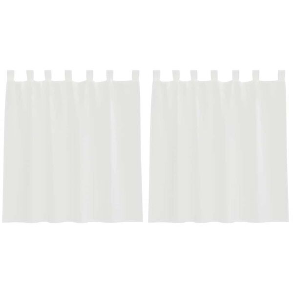 vidaXL Voile Curtains with Loops 2 pcs White 140x140 cm