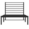 vidaXL Metal Bed Frame without Mattress with Headboard Black 80x200cm