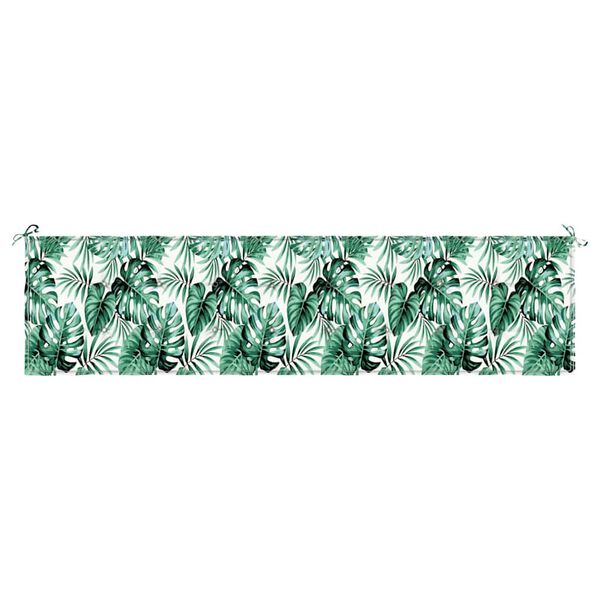 vidaXL Garden Bench Cushion Floral Green 200 x 50 x 4 cm Oxford fabric