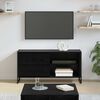 vidaXL TV Cabinet Black Oak 100 x 36 x 49.5 cm Engineered Wood