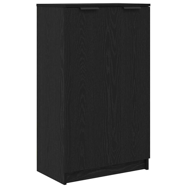 vidaXL Shoe Cabinet Black Oak 59 x 35 x 100 cm Engineered Wood