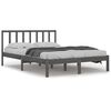 vidaXL Bed Frame without Mattress Grey Solid Wood Pine 150x200 cm King Size