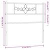 vidaXL Metal Replace Headboard Black 90 cm