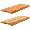 vidaXL Window Sills 2 pcs Light Brown 70x30x2 cm Solid Wood Oak