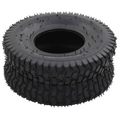 vidaXL 4 Piece Wheelbarrow Tire and Inner Tube Set 15x6.00-6 4PR Rubber