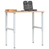 vidaXL Workbench 100x(55-60)x(71.5-98) cm Solid Wood Beech