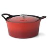 CUISINOX Cast Iron Casserole Enamelled 1.6 L 20 cm Red