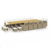 vidaXL 19 Piece Garden Dining Set with Cushions Beige Poly Rattan