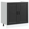 vidaXL Sink Base Cabinet with Door Porto 2 pcs Black Engineered wood